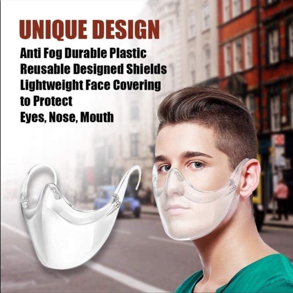 2 Anti fog Durable Plastic Reusable Face Shields🆕